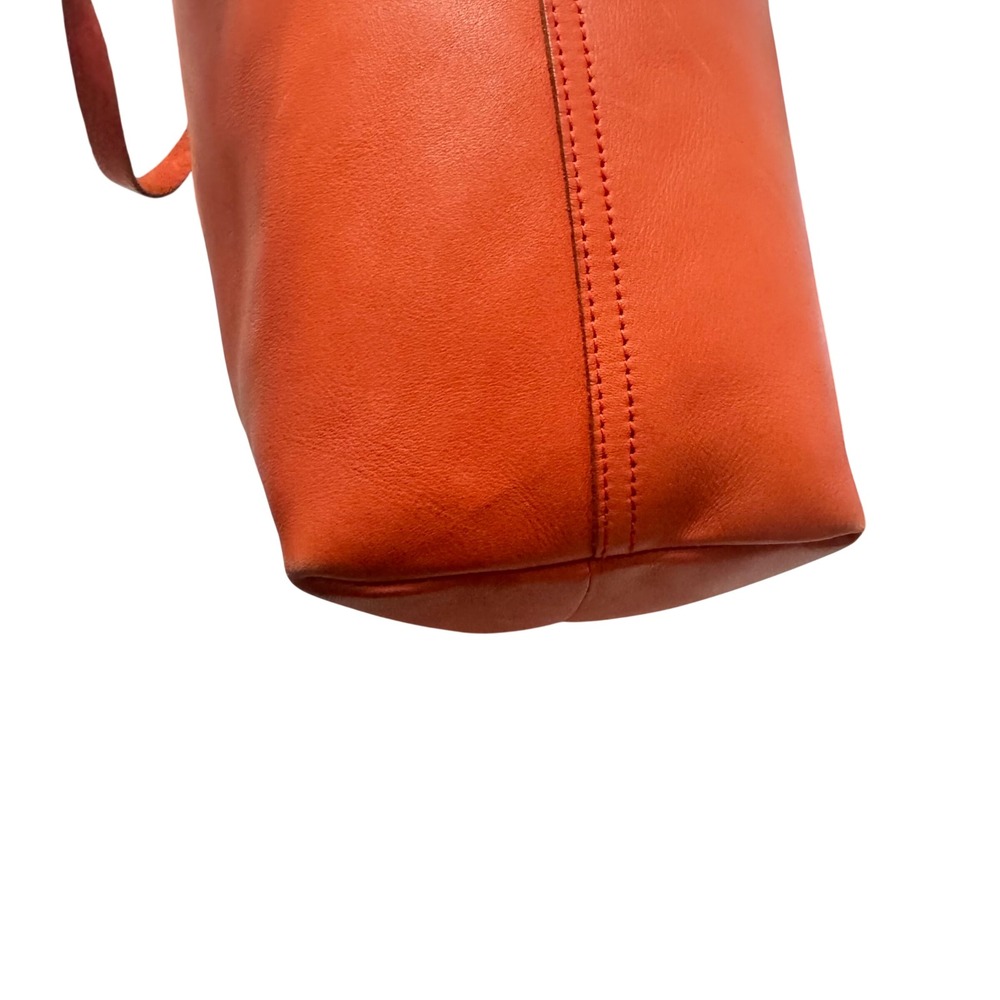Madewell Transport Tote Women Large Orange Leather Good Minimalist Shoulder Bag - Picture 13 of 15